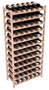 wine racks america® living series stackable wine rack - durable and modular wine storage system, knotty alder unstained - holds 72 bottles