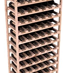 Wine Racks America® Living Series Stackable Wine Rack - Durable and Modular Wine Storage System, Knotty Alder Unstained - Holds 72 Bottles