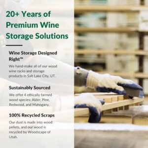 Wine Racks America® Living Series Stackable Wine Rack - Durable and Modular Wine Storage System, Knotty Alder Unstained - Holds 72 Bottles