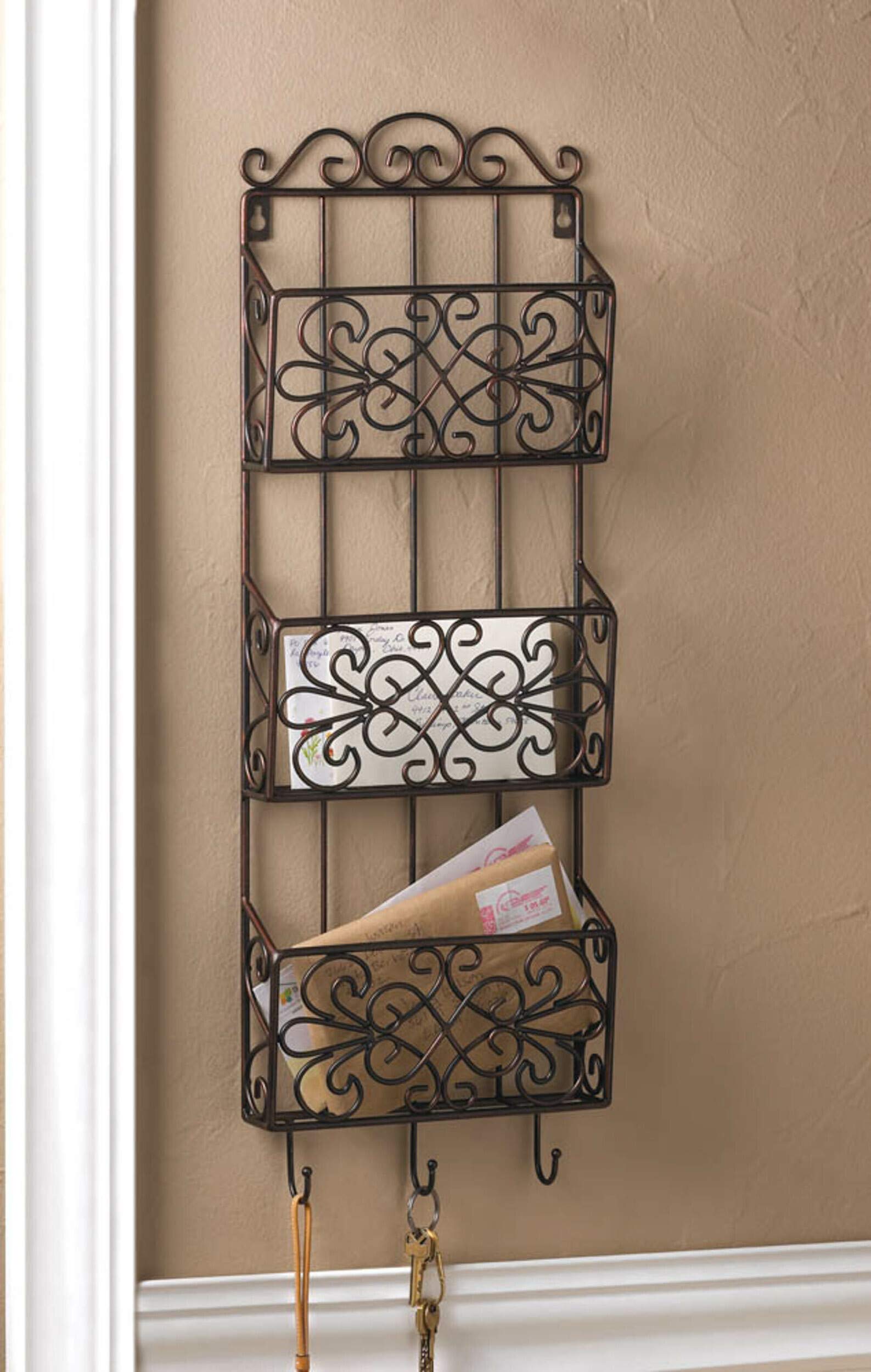 Vintage Charm Triple Wall Rack 10x2.5x29"