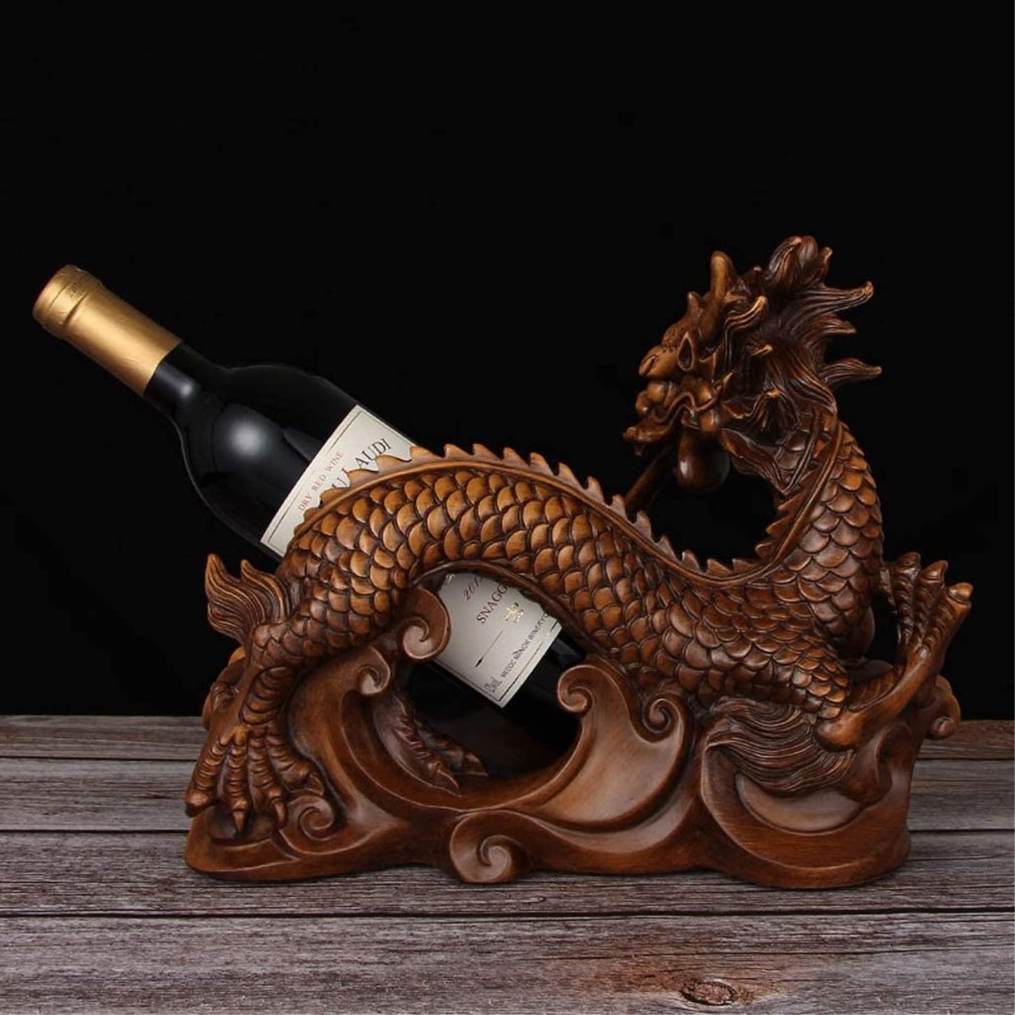 Wine Rack Wine Holder Wine Bottle Holder Resin Dragon Chinese Style Wine Rack Shelf Living Room Study Wine Cabinet Decorations Wine Storage Wine Racks