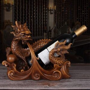 Wine Rack Wine Holder Wine Bottle Holder Resin Dragon Chinese Style Wine Rack Shelf Living Room Study Wine Cabinet Decorations Wine Storage Wine Racks