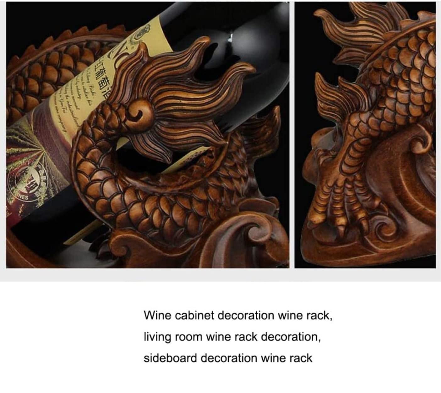 Wine Rack Wine Holder Wine Bottle Holder Resin Dragon Chinese Style Wine Rack Shelf Living Room Study Wine Cabinet Decorations Wine Storage Wine Racks