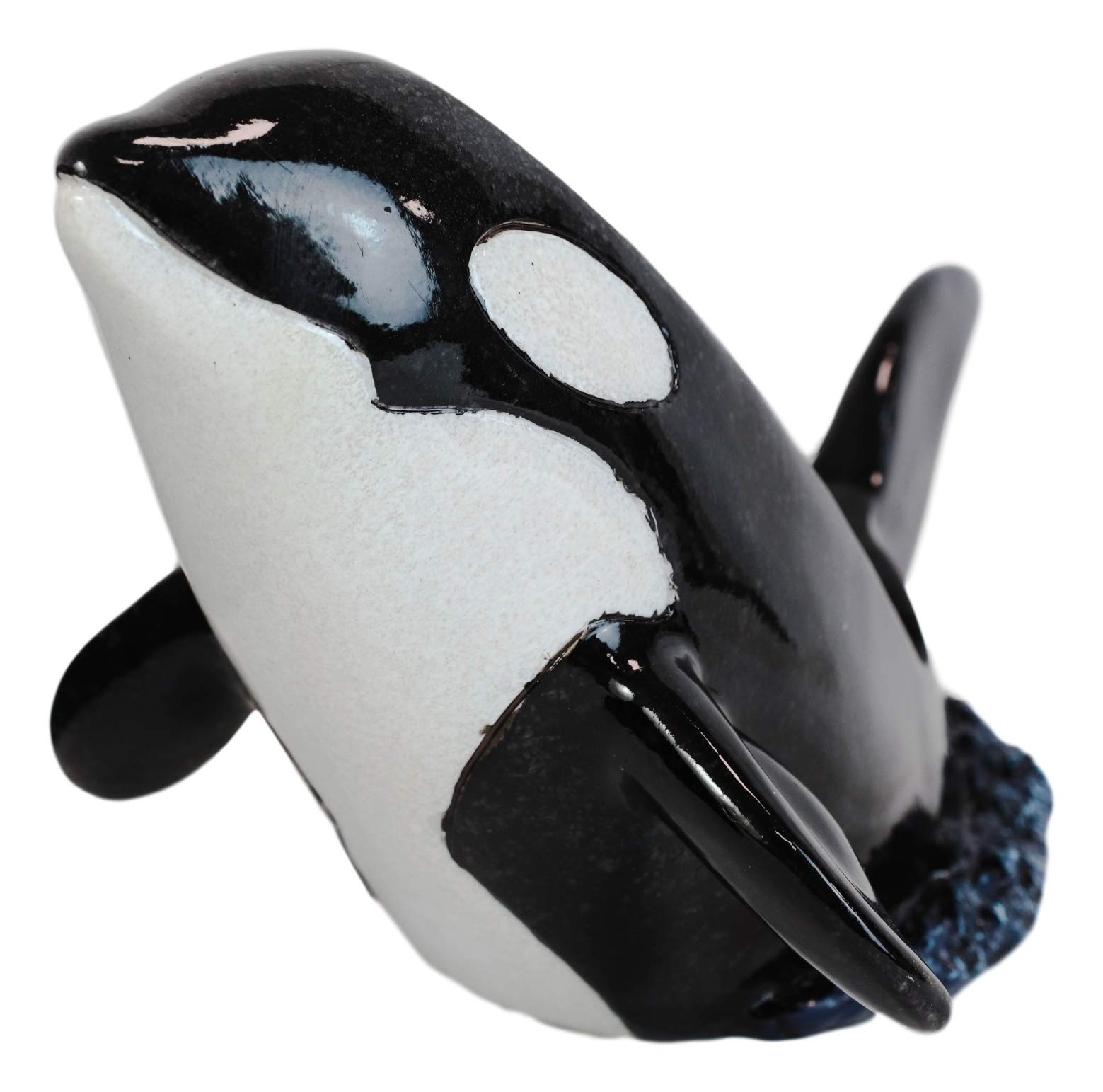 Ebros Deep Ocean Marine Orca Killer Whale Breaching Out of Water Wine Bottle Holder Statue 9.25" Long Nautical Sea Coastal Boating Fish Themed Storage Caddy Figurine