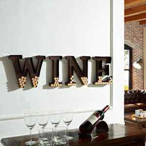 danya b? metal wall mount wine letters cork holder