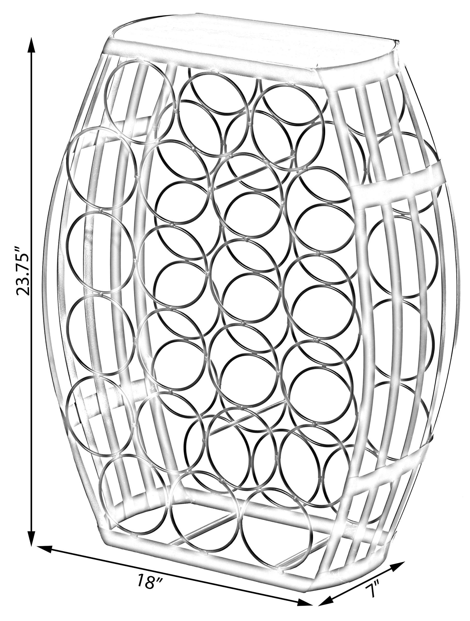 Vintiquewise Barrel Shaped 22 Bottles Decorative Table Wine Rack Storage