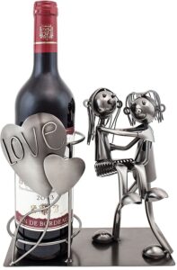 brubaker wine bottle holder statue love couple, carrying wife over the threshold sculptures and figurines decor wine racks and stands gifts decoration
