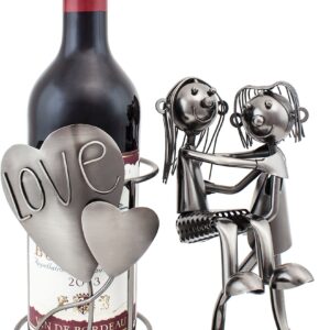 BRUBAKER Wine Bottle Holder Statue Love Couple, Carrying Wife Over The Threshold Sculptures and Figurines Decor Wine Racks and Stands Gifts Decoration