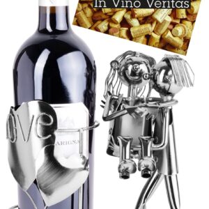 BRUBAKER Wine Bottle Holder Statue Love Couple, Carrying Wife Over The Threshold Sculptures and Figurines Decor Wine Racks and Stands Gifts Decoration