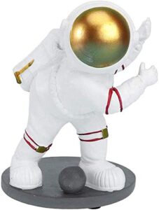 taotenish astronaut design wine rack wine bottle holder statue resin wine bottle holder sculpture rack for house office coffee shop bar restaurant party decor - style a