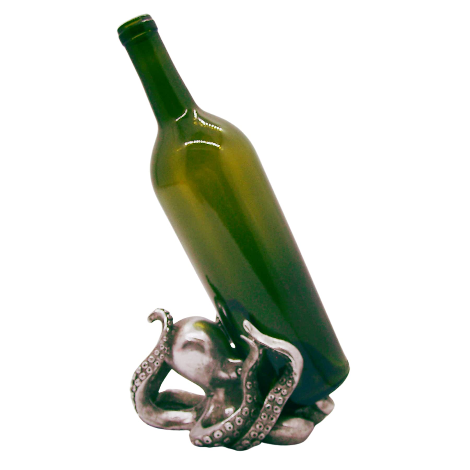 Octopus Wine Bottle Holder, Nautical Décor, Freestanding Tabletop Decoration, 4 Inches