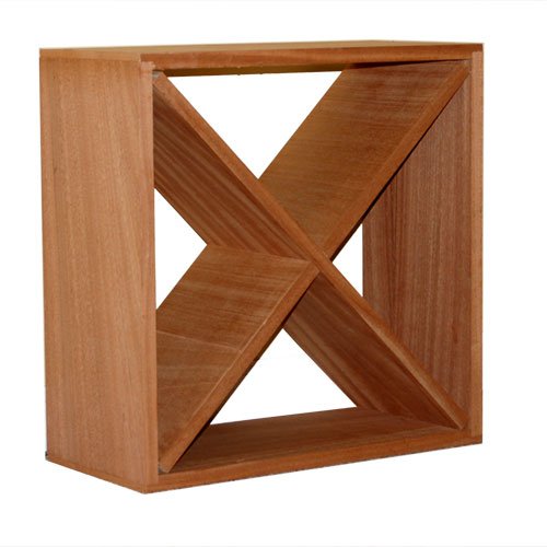 Wineracks.com Mahogany Cellar Cube wine rack, 20 x 20 x 9