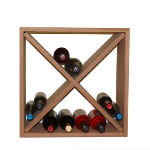 Wineracks.com Mahogany Cellar Cube wine rack, 20 x 20 x 9