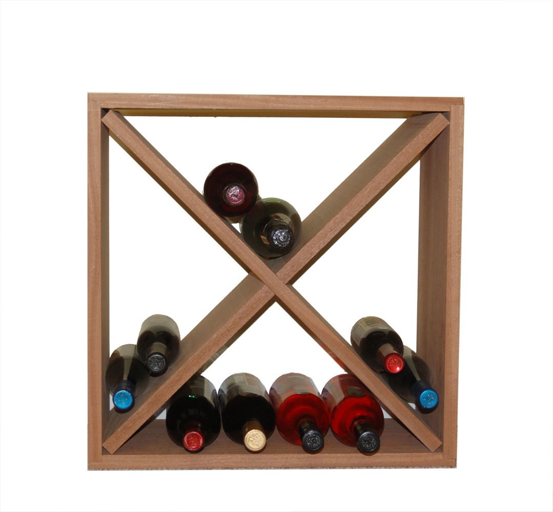 Wineracks.com Mahogany Cellar Cube wine rack, 20 x 20 x 9