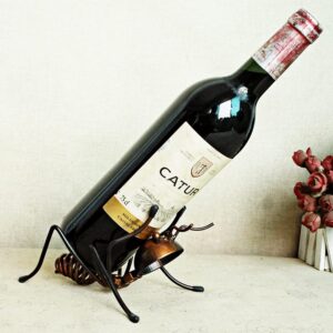 fantasee - ant wine holder, stainless steel wine freestanding rack bottle holder novelty for gift kitchen home decoration (bronze - ant4)