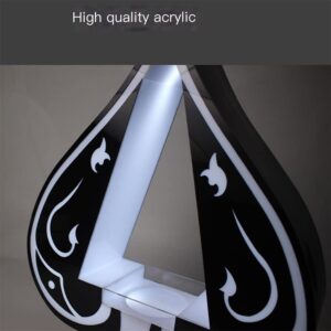 TCXSSL Rechargeable Led Luminous Champagne Cocktail Holder Ace of Spade Wine Rack Bottle Display Nightclub Home Decoration (Color : A)