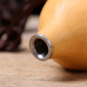 Water Gourd Wine Pendant Ornaments Natural Dried Gourd Water Bottle with Cover Hollow Gourd Chinese Pumpkin, 250ml