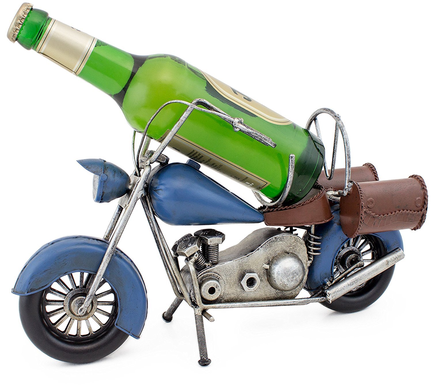 BRUBAKER Beer Bottle Holder Vintage Motorcycle - Metal - Beer Racks and Stands - Great Decoration