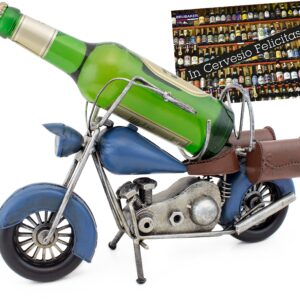 BRUBAKER Beer Bottle Holder Vintage Motorcycle - Metal - Beer Racks and Stands - Great Decoration