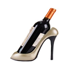 FAVOMOTO High Heel Wine Bottle Holder Trendy Home Decor Tabletop Wine Rack Table Wine Bottle Stand Home Tabletop Desk Topper High Heel Shoe Wine Bottle Holder Birthday Present Dining Table