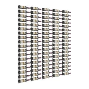 w series pro wine rack 6 - single depth, metal wall mounted wine rack - modern, easy access wine storage - space saving wine rack with storage capacity (18 bottles, brush nickel)