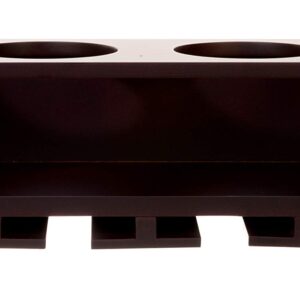 kieragrace Claret Wine Bottle & Glass Holder Shelf - Espresso, 22.5" x 5.5"