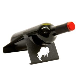 collegiate series north dakota state university ndsu bison metal wine bottle holder (black)
