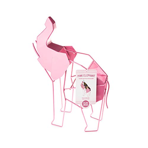 True Pink Elephant Wine TrueZoo Bottle Holders, Fits one Standard