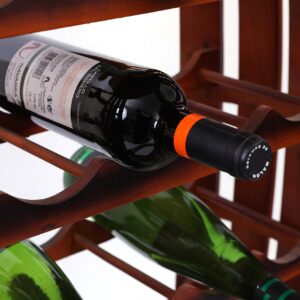 Vintiquewise Large Wooden Barrel Shaped 23 Bottle Wine Rack