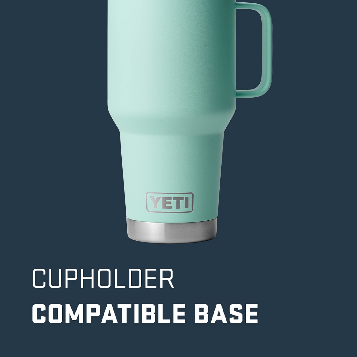 YETI Rambler 30 oz Travel Mug, Stainless Steel, Vacuum Insulated with Stronghold Lid, Seafoam