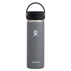 hydro flask 20 oz wide flex sip lid stone with dishwasher safe,double-wall - aluminum