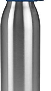 Contigo Matterhorn Vaccum Insulated Stainless Steel Water Bottle with Leak-Proof Chug Cap, Drinks Stay Cold up to 24 Hours or Hot up to 10 Hours, Fits Most Cup Holders, 20oz Steel/Monaco