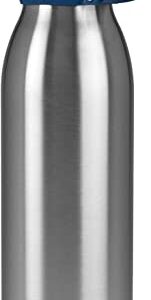 Contigo Matterhorn Vaccum Insulated Stainless Steel Water Bottle with Leak-Proof Chug Cap, Drinks Stay Cold up to 24 Hours or Hot up to 10 Hours, Fits Most Cup Holders, 20oz Steel/Monaco