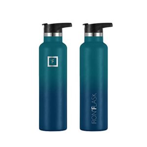 IRON °FLASK Sports Water Bottle - 24 Oz - 3 Lids (Narrow Spout Lid) Leak Proof, Durable Vacuum Insulated Stainless Steel - Hot & Cold Double Walled Insulated Thermos - Mothers Day Gifts