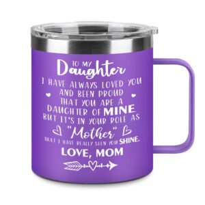 hexagram christmas gifts for daughter 14oz mug, daughter gift from mom, gifts for daughters from mothers, daughter gifts, first christmas gifts for daughter, to my daughter, 18/8 stainless steel