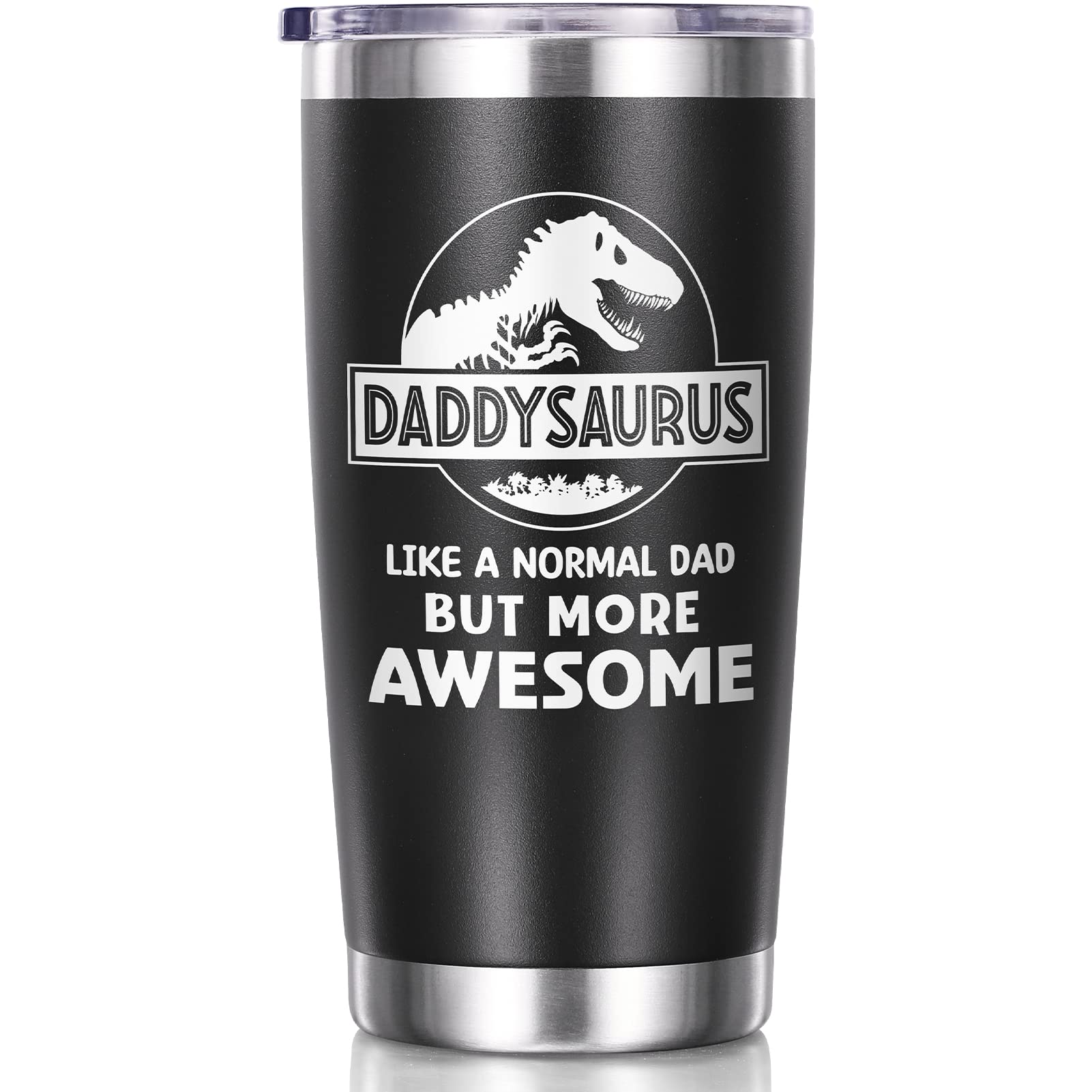 Fimibuke Gifts for Dad from Daughter, Son, Wife - 20 OZ Tumbler Fathers Day Dad Gifts for Father, Men, Father-in-Law, Husband - Daddysaurus Funny Birthday Gift Presents Boxed Insulated Cup from Kids