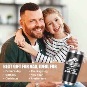 Fimibuke Gifts for Dad from Daughter, Son, Wife - 20 OZ Tumbler Fathers Day Dad Gifts for Father, Men, Father-in-Law, Husband - Daddysaurus Funny Birthday Gift Presents Boxed Insulated Cup from Kids