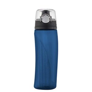 thermos 10792 hydration water bottle with meter, midnight blue, 710 ml
