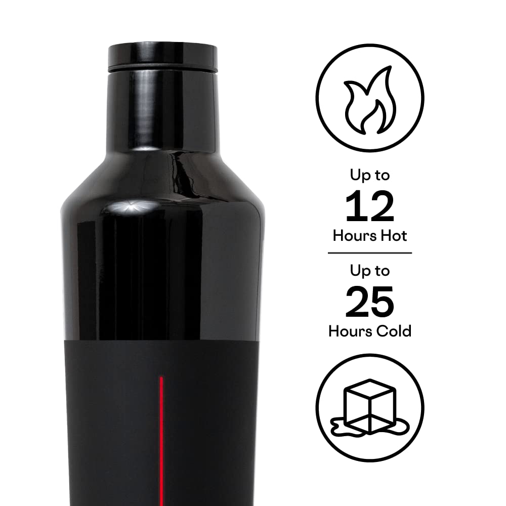 Corkcicle Canteen 16 oz Triple Insulated Stainless Steel Bottle, Star Wars Darth Vader