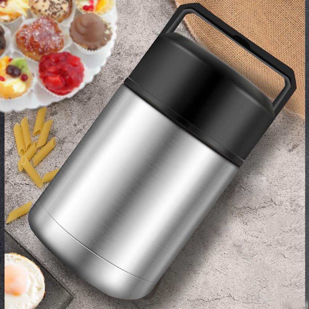 SSAWcasa Soup Thermos for Adults, 27oz Thermos for Hot Food, Wide Mouth Stainless Steel Food Thermos Jar, Insulated Lunch Container with Spoon & Handle, Leak Proof Thermal Bento Box Flask Meal Carrier