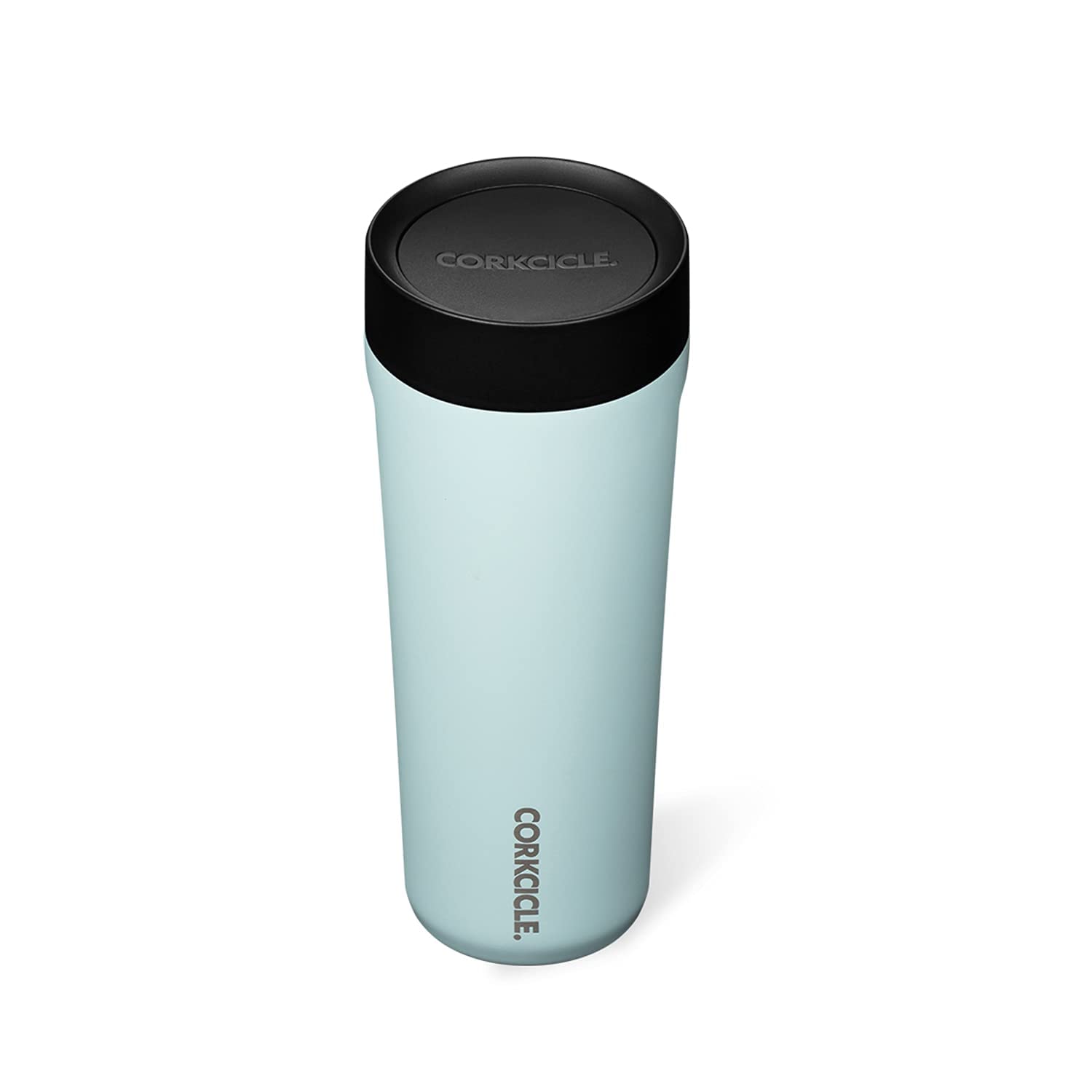 Corkcicle Commuter Cup Insulated Stainless Steel Spill Proof Travel Coffee Mug Keeps Beverages Cold for 9 Hours and Hot for 3 Hours, Gloss Powder Blue, 17 oz 1 Count (Pack of 1)