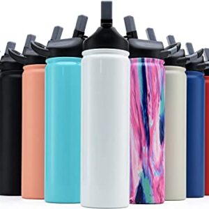 Seriously Ice Cold SIC 27oz Insulated Water Bottle Thermos, Premium Triple Layer Vacuum Stainless Steel, BPA Free Wide Mouth Lid with Carabiner Clip