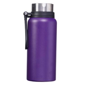 Christian Art Gifts Hope and A Future Jeremiah 29:11 Laser Engraved Purple Stainless Steel Double Wall Vacuum Insulated Water Bottle w/Carry Handle Strap Lid for Women, All Day Hot/Cold, 32 oz.