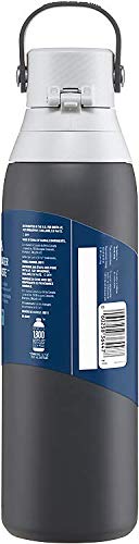 Brita Stainless Steel Premium Filtering Water Bottle, BPA-Free, Replaces 300 Plastic Water Bottles, Filter Lasts 2 Months or 40 Gallons, Includes 1 Filter, Kitchen Accessories, Carbon - 20 oz.