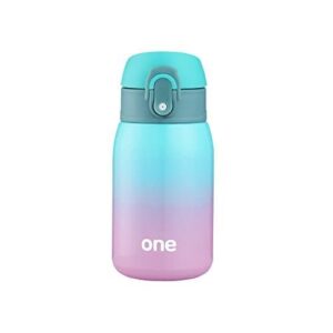 kids water bottle, double wall vacuum insulated stainless steel bottle for 24 hrs cooling & 12 hrs keep warm, 9oz
