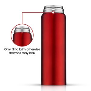 Kids Stainless Steel Thermos Water Bottle Keeps Drinks Hot & Cold All Day Large 12oz. Capacity,Easy Button Pop Lid for Toddler Double Wall insulated Leakproof Technology by Smile My Baby