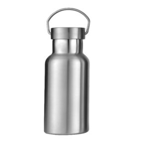 gteller stainless steel vacuum insulated water bottle 34/25/20/17/12oz 18/8 for hot and cold drinks, double walled, leak proof (silver(12oz))