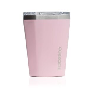 Corkcicle Tumbler | Triple Insulated Stainless Steel Travel Cup with Shatterproof Lid | Reusable (Gloss Rose Quartz, 12oz / 355ml)