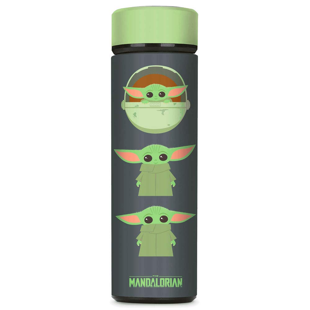 Controller Gear The Mandalorian The Child, Vacuum Insulated Stainless Steel Sport Water Bottle, Leak Proof, Wide Mouth, 17 oz, 500 ML (DWDSXXBTS-0MTC1)