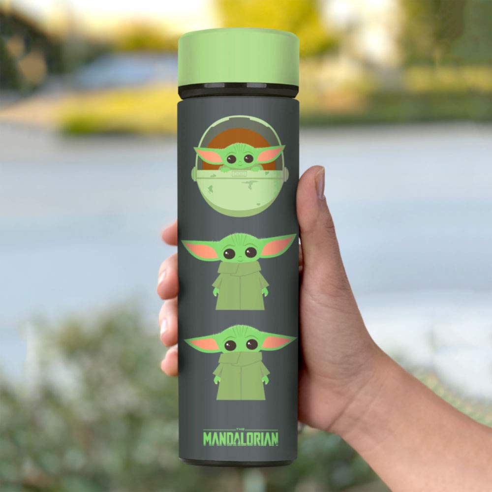 Controller Gear The Mandalorian The Child, Vacuum Insulated Stainless Steel Sport Water Bottle, Leak Proof, Wide Mouth, 17 oz, 500 ML (DWDSXXBTS-0MTC1)